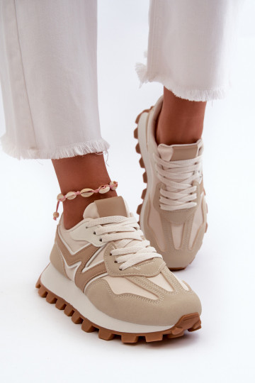 Sneakers model schoenen sportschoenen Dames beige Kalelia