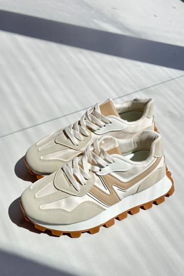 Sneakers model schoenen sportschoenen Dames beige Kalelia 2