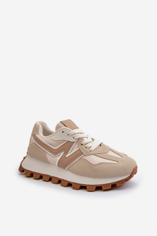 Sneakers model schoenen sportschoenen Dames beige Kalelia