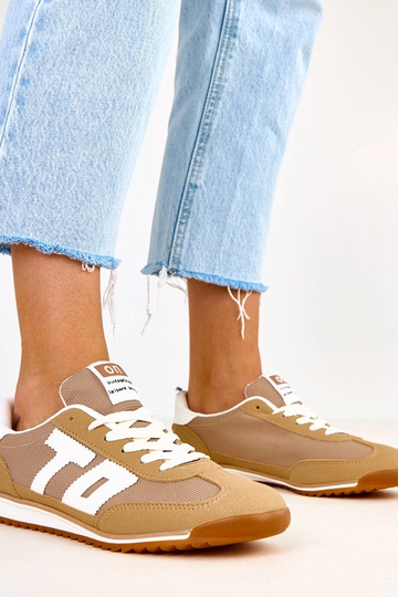 Groene sportschoenen met witte elementen, Ainslie