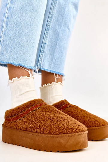 Bruine lage sneeuwlaarzen...