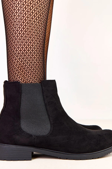 Zwarte platte enkellaarsjes...