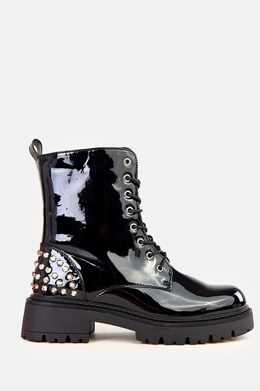 Zwarte laklaarzen met glitters Marsley