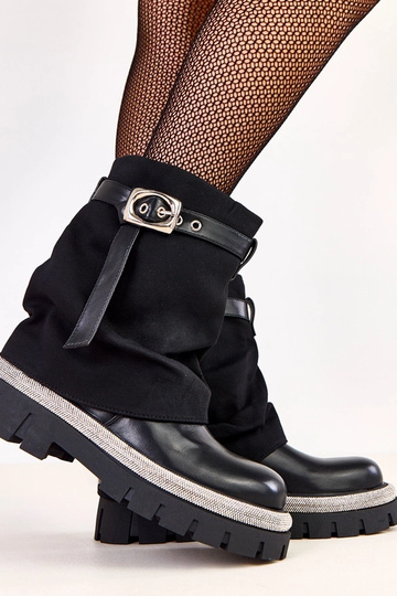 Zwarte enkellaarsjes met...