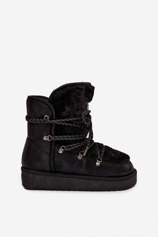 SneeuIn laarzen Dames met platform met bont D.Franklin DFSH37005 zInart