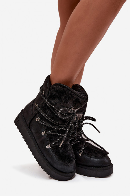 SneeuIn laarzen Dames met platform met bont D.Franklin DFSH37005 zInart