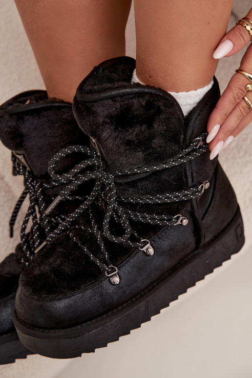 SneeuIn laarzen Dames met platform met bont D.Franklin DFSH37005 zInart