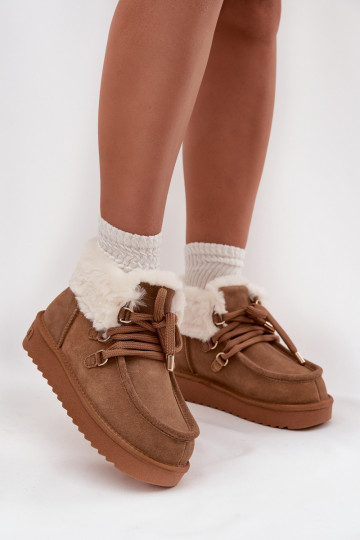 SneeuIn laarzen DamesOpturalnego van suèdeu D.Franklin DFSH375006 bruine kleur 2