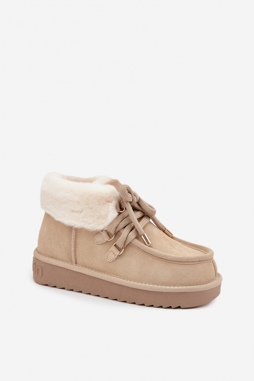 SneeuIn laarzen DamesOpturalnego van suèdeu D.Franklin DFSH375006 ivoor