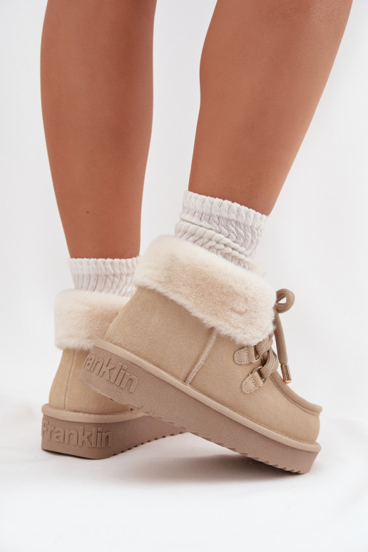 SneeuIn laarzen DamesOpturalnego van suèdeu D.Franklin DFSH375006 ivoor