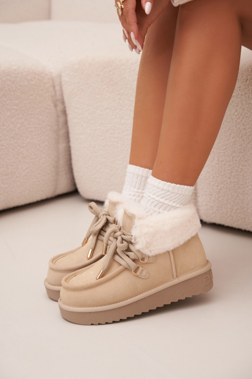 SneeuIn laarzen DamesOpturalnego van suèdeu D.Franklin DFSH375006 ivoor