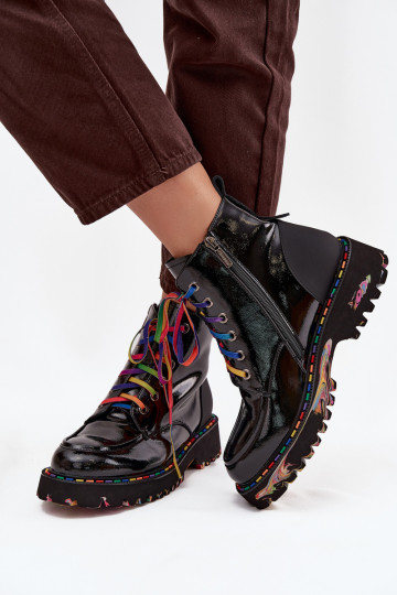 Leer met lakeffect Dameslaarzen Artiker 57C0064 zInart 2