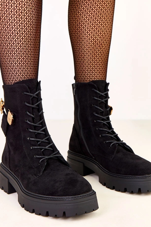 Zwarte dames wandelschoenen met...