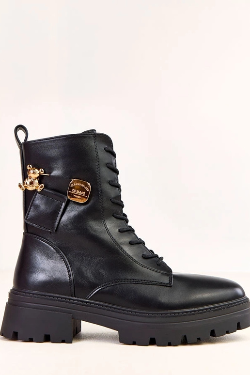 Zwarte dames wandelschoenen met...