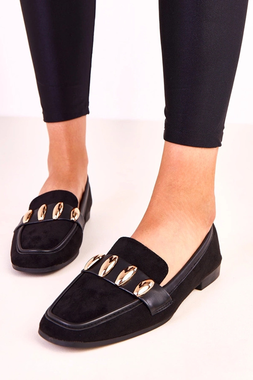 Zwarte elegante ballerina's met...