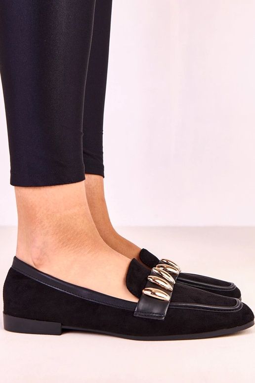 Zwarte elegante ballerina's met...