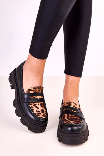 Zwarte mocassins met... 2