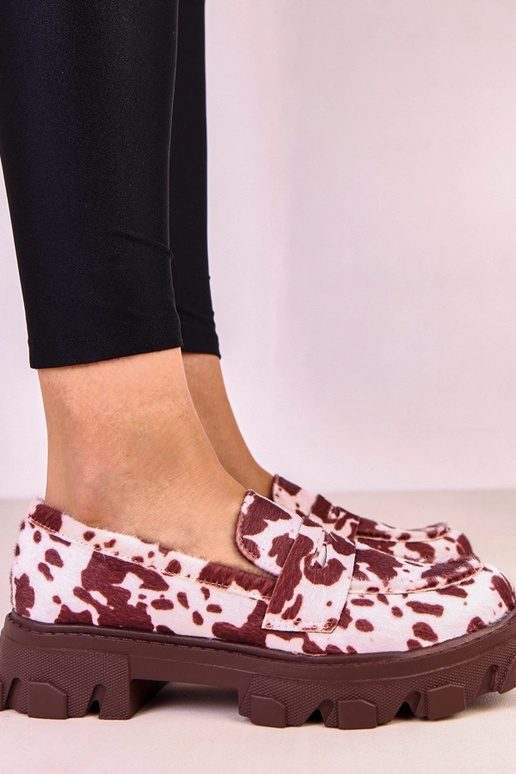 Bruine dames mocassins met...