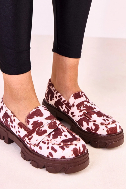 Bruine dames mocassins met...