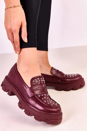 Bordeaux dames mocassins...
