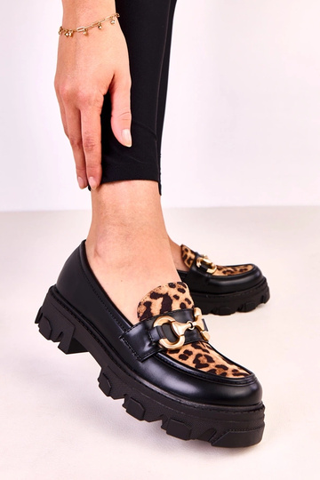 Zwarte mocassins met...