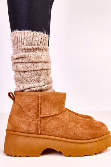 Bruine lage sneeuwschoenen... 2
