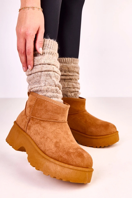 Bruine lage sneeuwschoenen van...