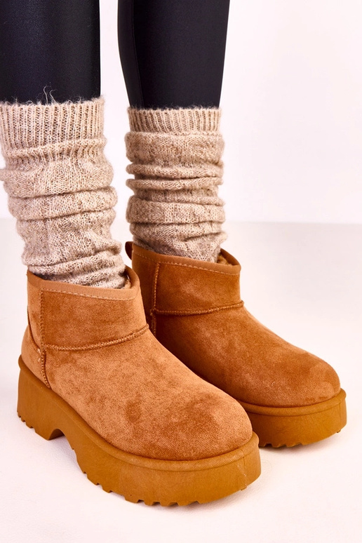 Bruine lage sneeuwschoenen van...