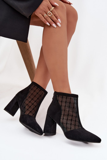 Vrouwen laarsjes met net D&A LZ52-944 zwart