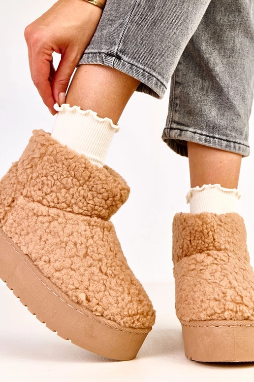 Lichtbruine sneeuwlaarzen met...