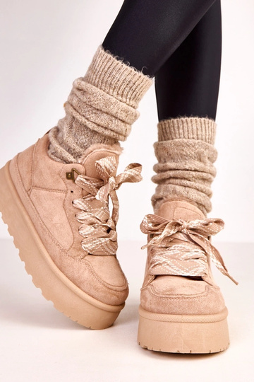 Bruine warme sportschoenen... 2