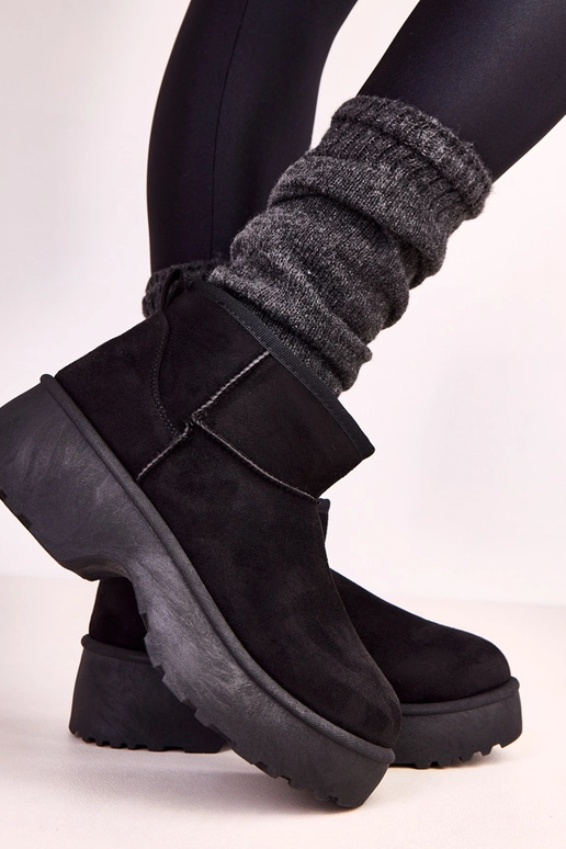 Zwarte lage sneeuwlaarzen van...