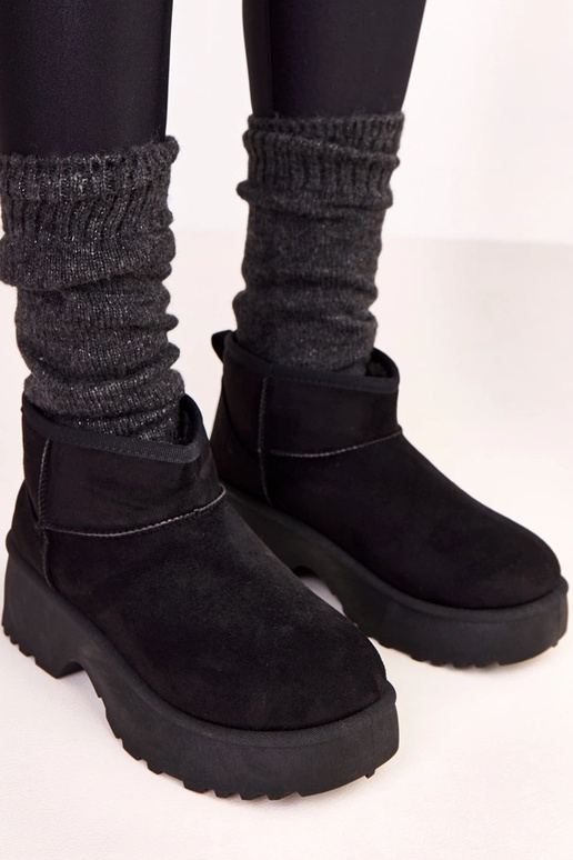 Zwarte lage sneeuwlaarzen van...