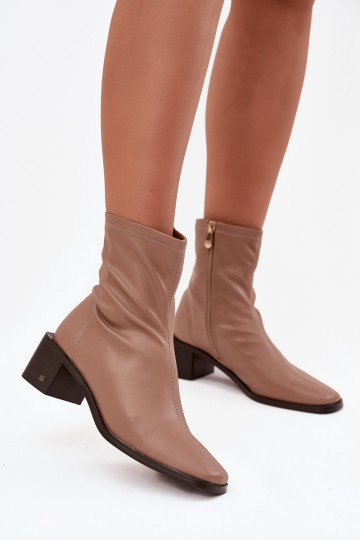 Dames Laarzen met hakken Vinceza 23-10791 beige 2