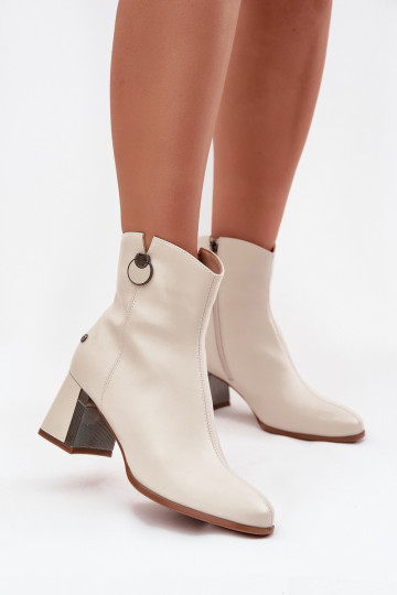 opInarmen LaarzenOpturalnej Skóry met hakken Het heeftciejka K7203-04 beige 2