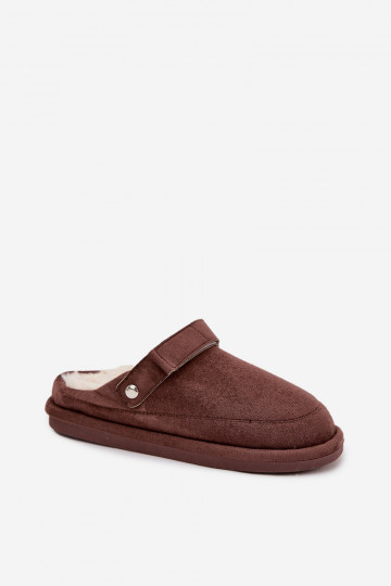 Slippers Dames met riemen opInarmen met bont erin CzekoladoIne Rilena 2