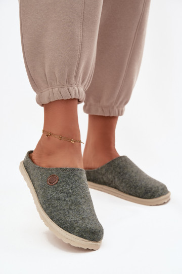 schoenen eigengemaakt Slippers Dames Inblu CS000047 groene kleur 2
