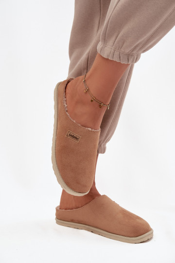Dames huis slippers Inblu CS000045 bruine kleur