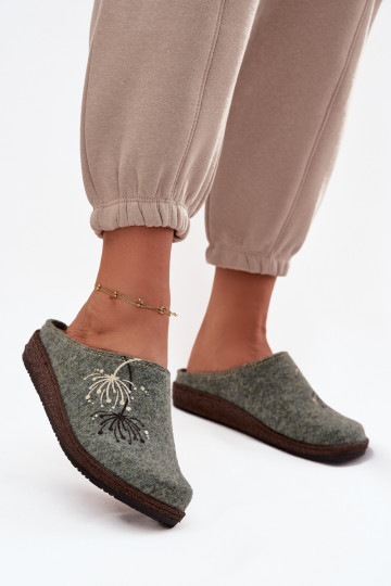 Dames schoenen eigengemaakt Slippers Inblu NL000011 groene kleur 2