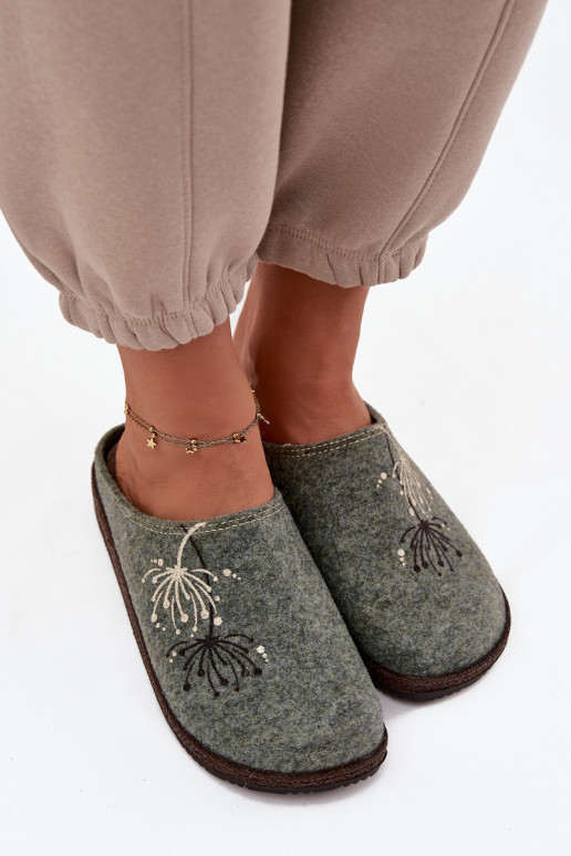 Dames schoenen eigengemaakt Slippers Inblu NL000011 groene kleur