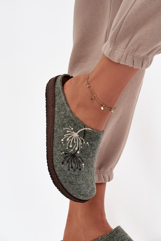Dames schoenen eigengemaakt Slippers Inblu NL000011 groene kleur