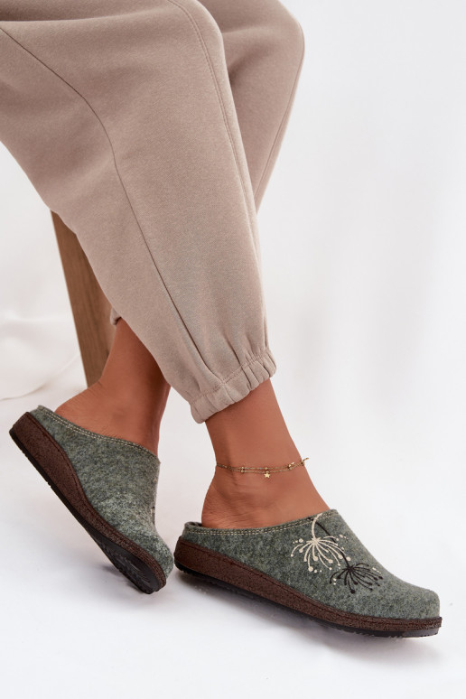 Dames schoenen eigengemaakt Slippers Inblu NL000011 groene kleur