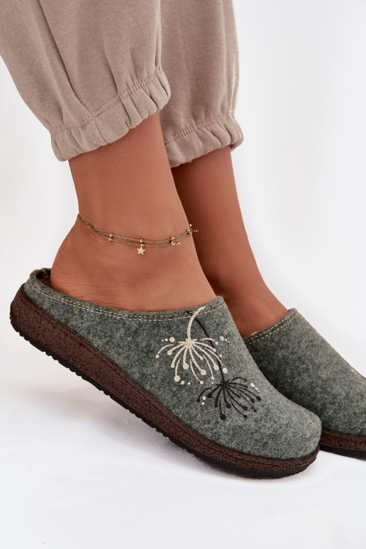 Dames schoenen eigengemaakt Slippers Inblu NL000011 groene kleur