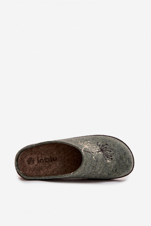 Dames schoenen eigengemaakt Slippers Inblu NL000011 groene kleur Dames schoenen eigengemaakt Slippers Inblu NL000011 groene kleur