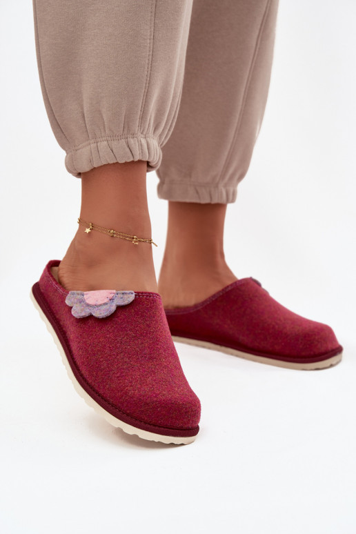 Slippers Dames Met een bloem Inblu CS000043 bordeaux