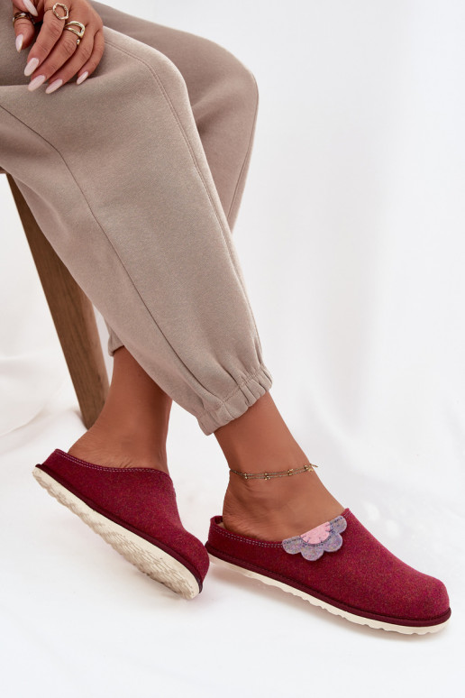 Slippers Dames Met een bloem Inblu CS000043 bordeaux