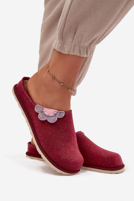 Slippers Dames Met een bloem Inblu CS000043 bordeaux