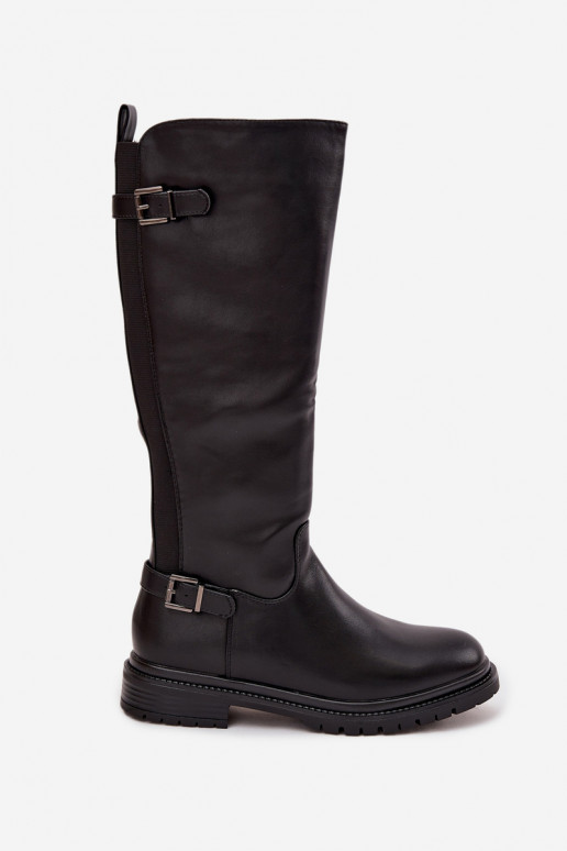 opInarmen dameslaarzen met brede hakken met gespen zInart Sorelle opInarmen dameslaarzen met brede hakken met gespen zInart Sorelle