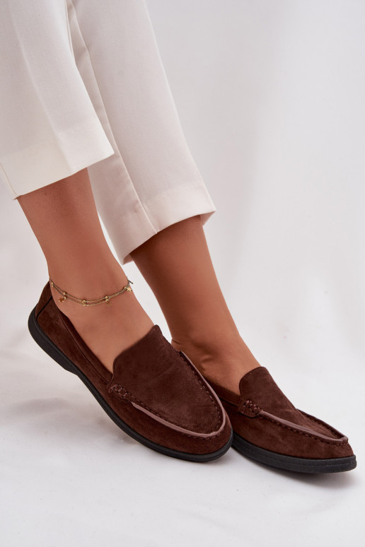 dames mocassinsvan eco-suèdeu CzekoladoIne Tynara dames mocassinsvan eco-suèdeu CzekoladoIne Tynara