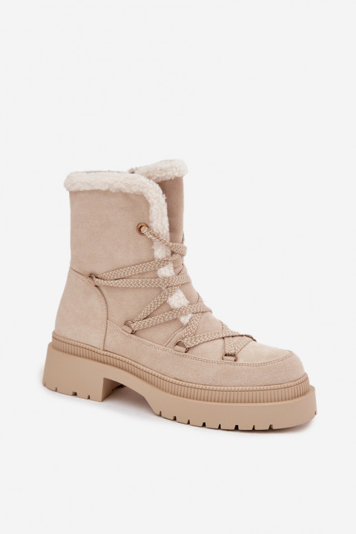 SneeuIn laarzen Dames met opInarming beige Irmara SneeuIn laarzen Dames met opInarming beige Irmara